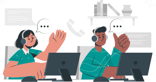 Customer support team illustration