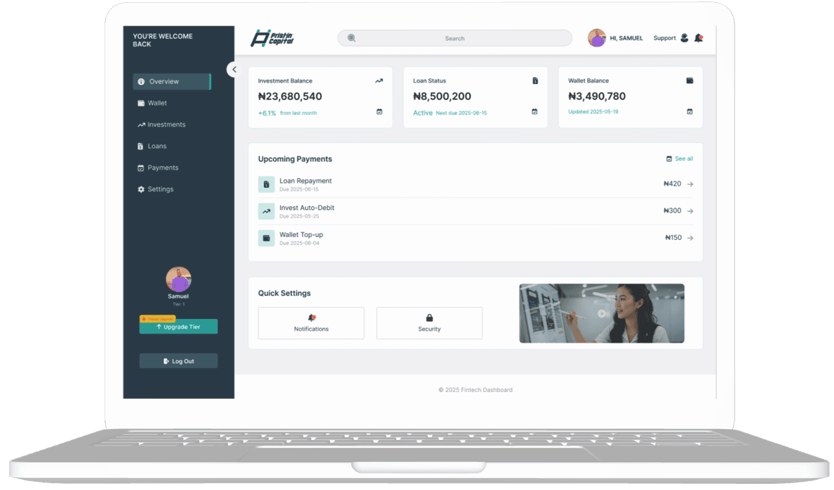 Investment Calculator Dashboard Preview